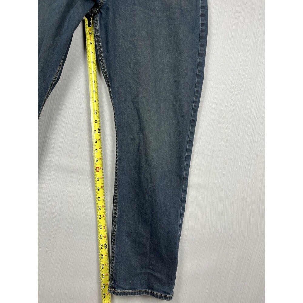 Wrangler Authentics Mens 38x30 Dark Wash Jeans Stretch Denim Workwear - Picture 12 of 13